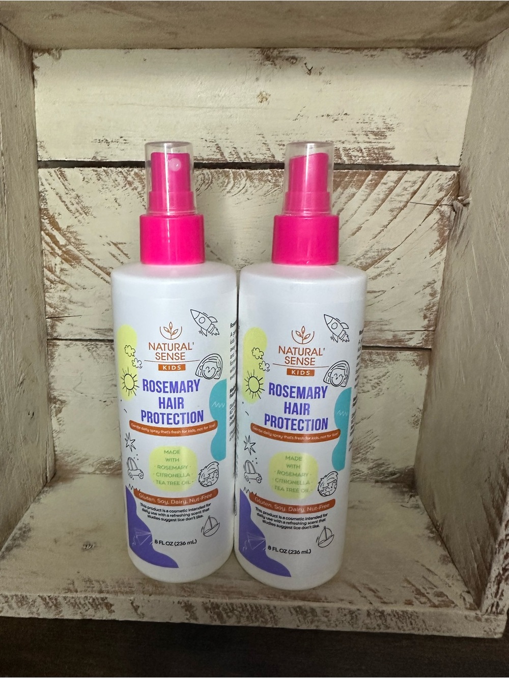 Lot of 2 Natural Sense Kids Rosemary Hair Protection Spray 8 oz